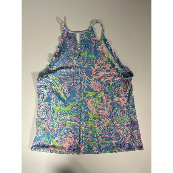 Lilly Pulitzer Coral Reef‎ Seahorse Print Halter Sz L - Picture 4 of 10
